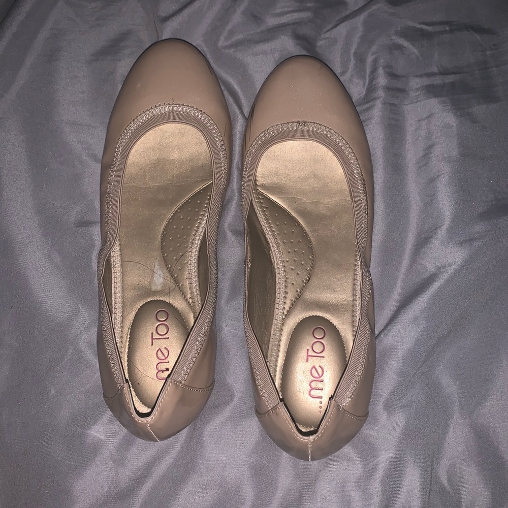 Me too nude patent flats
